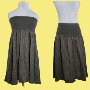 Y2k Babydoll Dress or Skirt? Knit Gold Metallic Sm